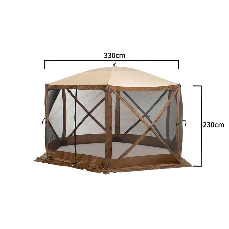 Hodnota a pokoje kempování hexagonu